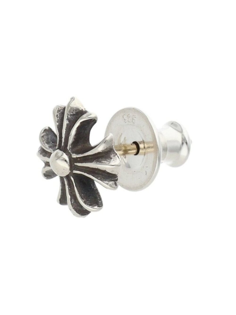 Chrome Hearts CH Plus Stud Silver Earrings